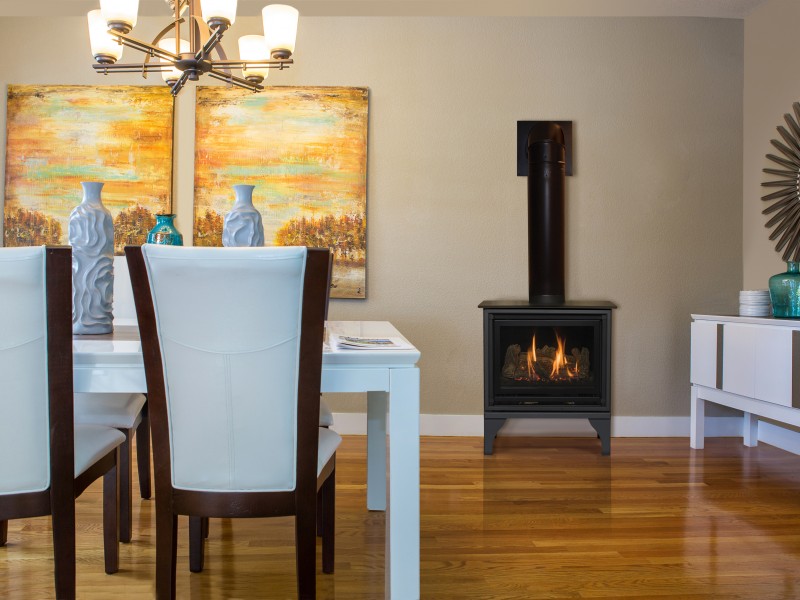 Oakport 18 Direct Vent Gas Fireplace Free Standing Stove Kozy Heat Oakport 18