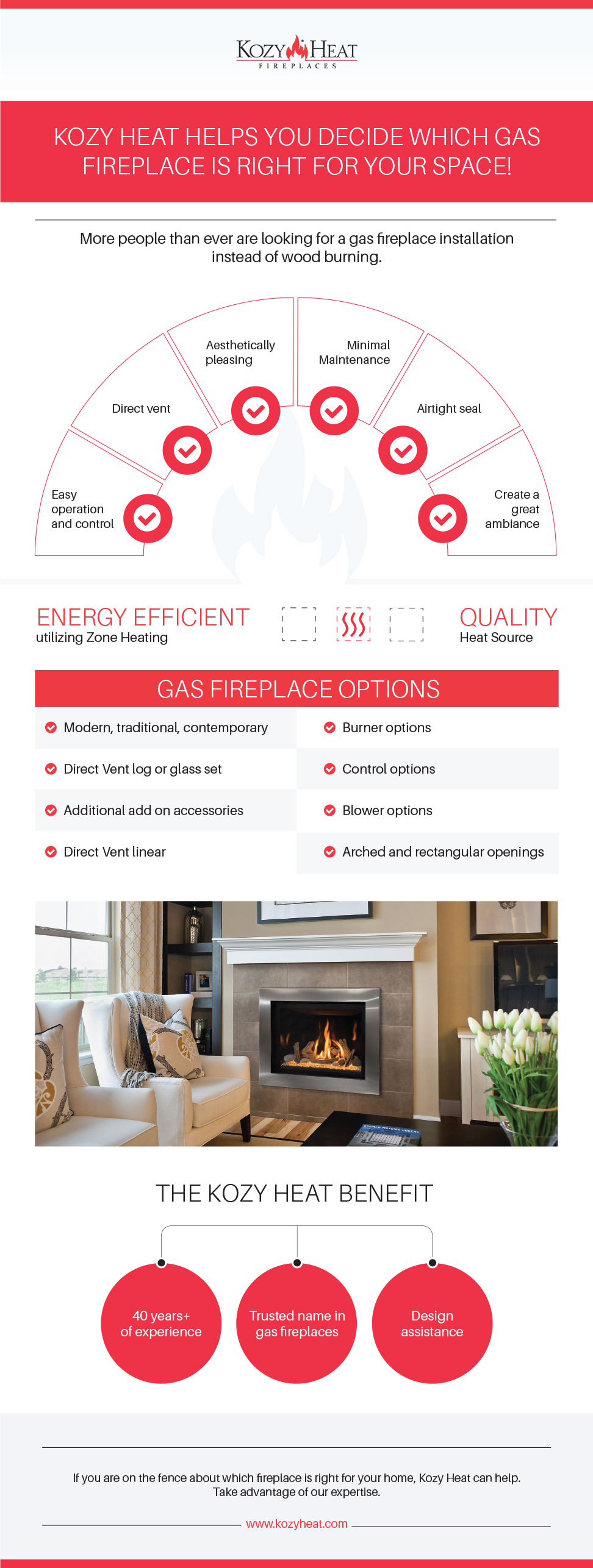 Kozy Heat Helps You Decide Which Gas Fireplace Is Right For Your Space!