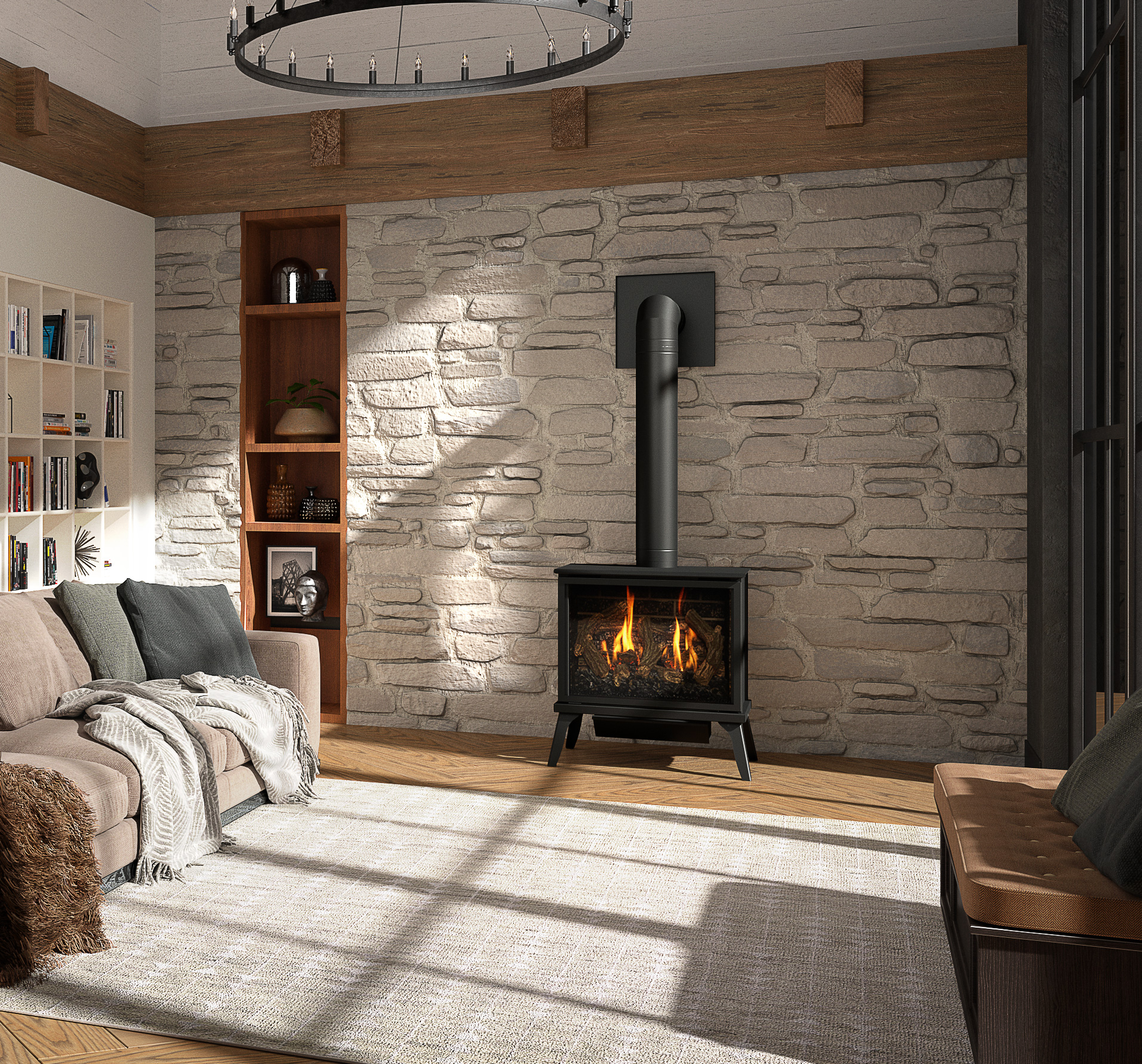 How to Make a Gas Fireplace More Like a Wood-Burning One